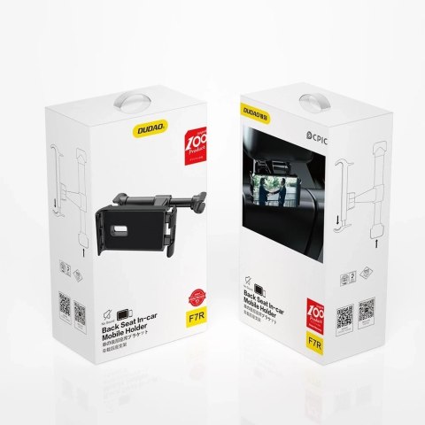 Dudao uchwyt samochodowy na zagłówek do telefonu / tabletu czarny (F7R)