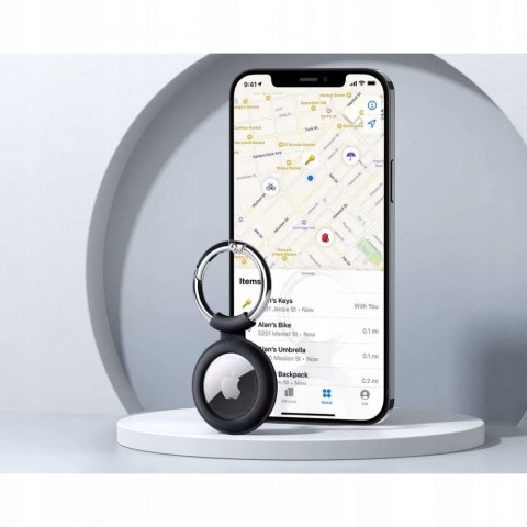 Etui ESR Cloud do lokalizatora Apple AirTag Black & Black