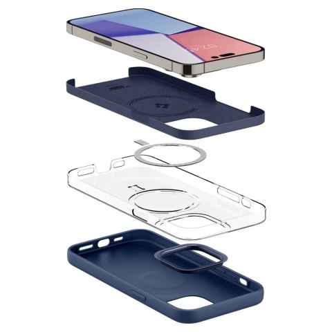 Etui Spigen Silicone Fit Mag MagSafe do Apple iPhone 14 Pro Max Navy Blue