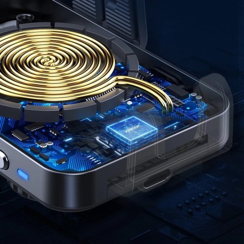 Joyroom automatyczny elektryczny uchwyt samochodowy na kratkę wentylacyjną nawiew z ładowarką bezprzewodową Qi 15W (JR-ZS219)