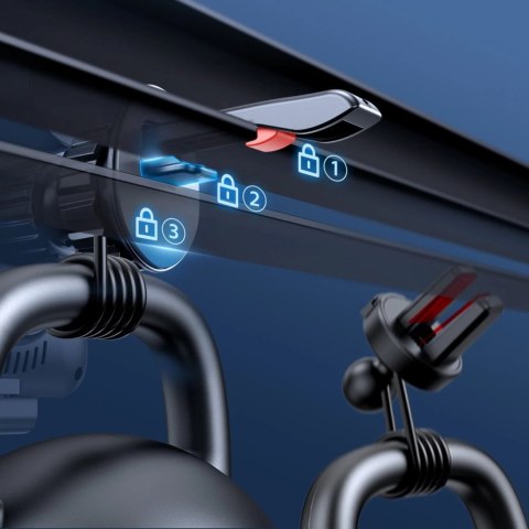 Joyroom automatyczny elektryczny uchwyt samochodowy na kratkę wentylacyjną nawiew z ładowarką bezprzewodową Qi 15W (JR-ZS219)