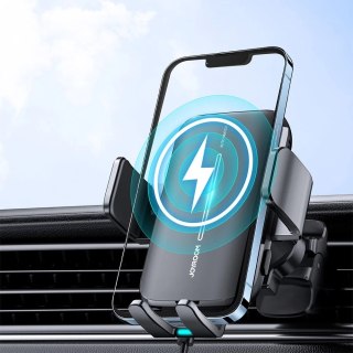 Joyroom uchwyt samochodowy z ładowarką bezprzewodową 15W na kratkę nawiewu czarny (JR-ZS245 vent)