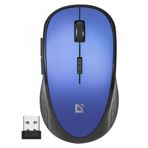 Myszka bezprzewodowa cicha do laptopa PC mysz komputerowa Defender Aero MM-755 RF Niebieska