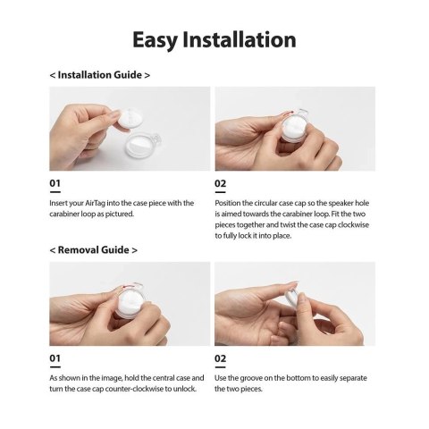 Obudowa brelok Ringke Slim do lokalizatora Apple AirTag Smoke Black