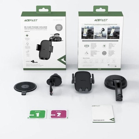 Acefast samochodowy uchwyt do telefonu na kokpit i kratkę wentylacji czarny (D5 black)