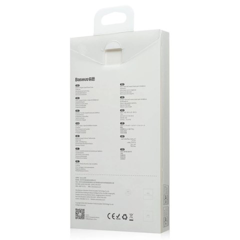 Baseus Frosted Glass Case etui pokrowiec do iPhone 13 Pro sztywna obudowa z żelową ramką przezroczysty (ARWS000102)