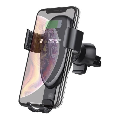 Choetech bezprzewodowa ładowarka Qi 10W grawitacyjny uchwyt samochodowy na kokpit deskę rozdzielczą + klips na kratkę wentylacyj
