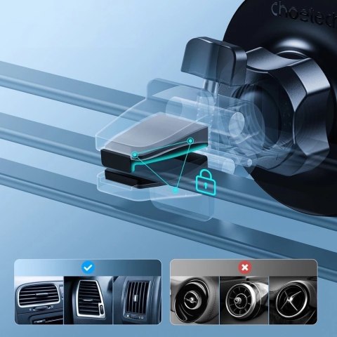 Choetech magnetyczny uchwyt samochodowy na nawiew kratkę wentylacyjną do iPhone czarny (AT0004)