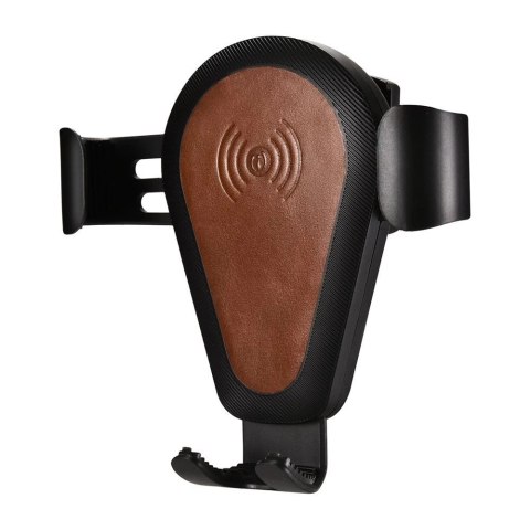 ICarer bezprzewodowa ładowarka samochodowa Qi 10W uchwyt na kratkę wentylacyjną brązowy (IWXC004-BN)