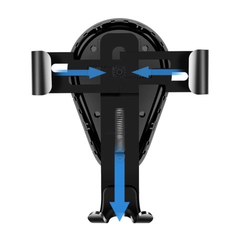 ICarer bezprzewodowa ładowarka samochodowa Qi 10W uchwyt na kratkę wentylacyjną czarny (IWXC004-BK)