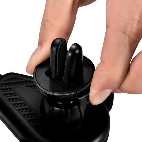 ICarer bezprzewodowa ładowarka samochodowa Qi 10W uchwyt na kratkę wentylacyjną czarny (IWXC004-BK)