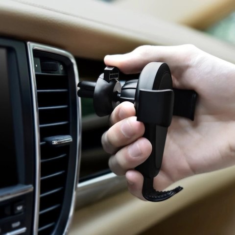 ICarer bezprzewodowa ładowarka samochodowa Qi 10W uchwyt na kratkę wentylacyjną czarny (IWXC004-BK)