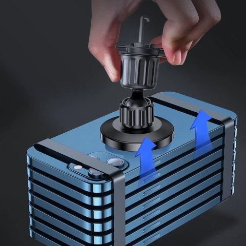 Joyroom 2w1 magnetyczny uchwyt samochodowy do telefonu na kokpit i kratkę wentylacji nawiew czarny (6941237158987)