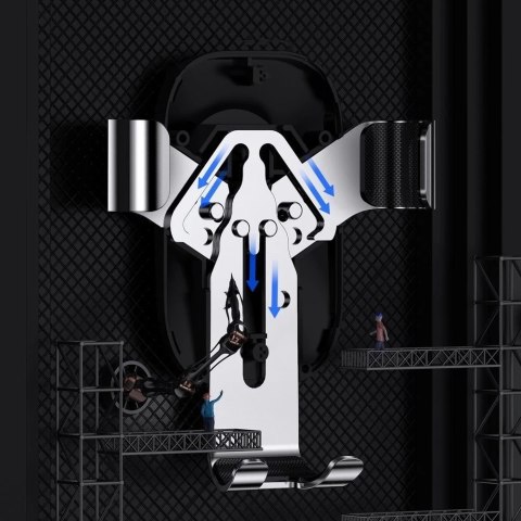 Joyroom Guangying Series grawitacyjny uchwyt samochodowy na deskę rozdzielczą srebrny(JR-ZS198)