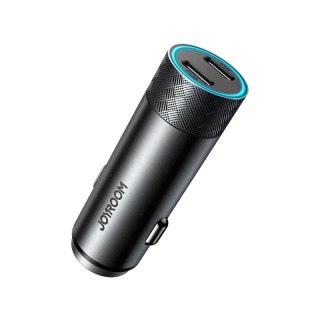 Joyroom ładowarka samochodowa 2 x USB 50W z PD, QC, PPS szary (JR-CL13)