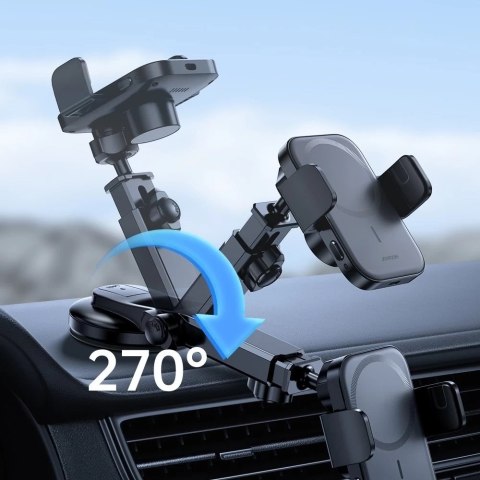 Joyroom samochodowy uchwyt magnetyczny bezprzewodowa indukcyjna ładowarka Qi 15W (kompatybilna z MagSafe do iPhone) na deskę roz