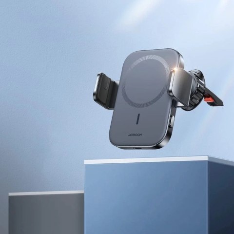 Joyroom samochodowy uchwyt magnetyczny bezprzewodowa indukcyjna ładowarka Qi 15W (kompatybilna z MagSafe do iPhone) na kratkę na