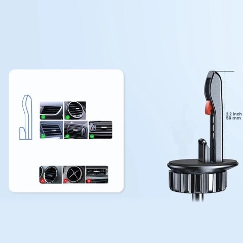 Joyroom samochodowy uchwyt magnetyczny bezprzewodowa indukcyjna ładowarka Qi 15W (kompatybilna z MagSafe do iPhone) na kratkę na