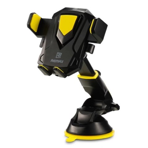Remax Transformer RM-C26 teleskopowy uchwyt samochodowy na deskę rozdzielczą szybę czarno-żółty