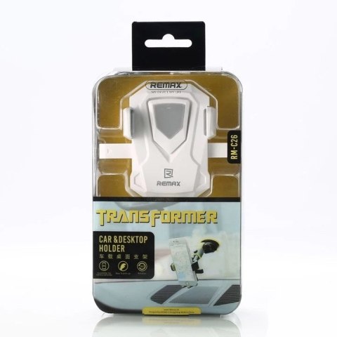 Remax Transformer RM-C26 teleskopowy uchwyt samochodowy na deskę rozdzielczą szybę czarny
