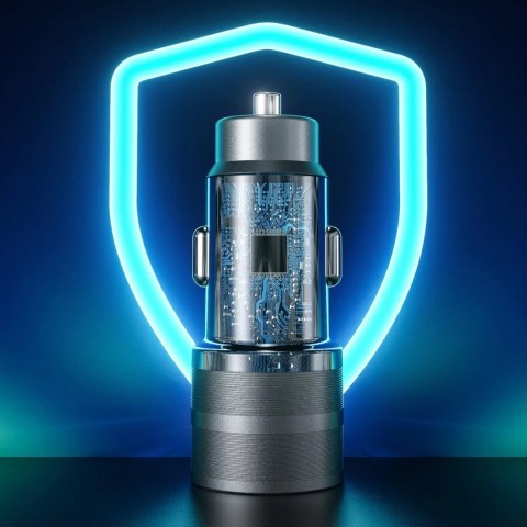 WK Design Captain Series szybka ładowarka samochodowa 2x USB 12W szary (WP-C32)