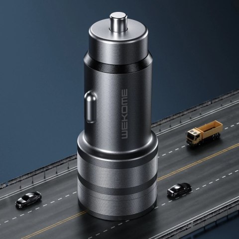 WK Design Captain Series szybka ładowarka samochodowa 2x USB 12W szary (WP-C32)