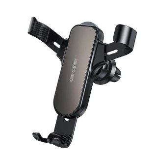 WK Design K Captain Series samochodowy uchwyt grawitacyjny z nożem do pasów i wybijakiem do szyb do telefonu czarny (WA-S53)