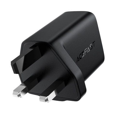 Acefast ładowarka sieciowa GaN (wtyczka UK) USB Typ C 30W, Power Delivery, PPS, Q3 3.0, AFC, FCP czarny (A24 UK black)