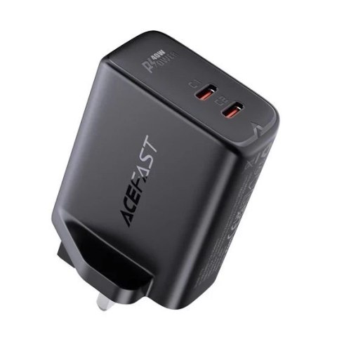 Acefast ładowarka sieciowa (wtyczka UK) 2x USB Typ C 40W, PPS, PD, QC 3.0, AFC, FCP biały (A12 white)
