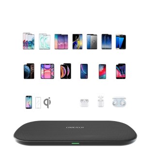 Choetech 2w1 ładowarka bezprzewodowa Qi do telefonu / słuchawek Airpods 2 z 5 cewkami ładującymi + kabel USB Typ C 1m + ładowark