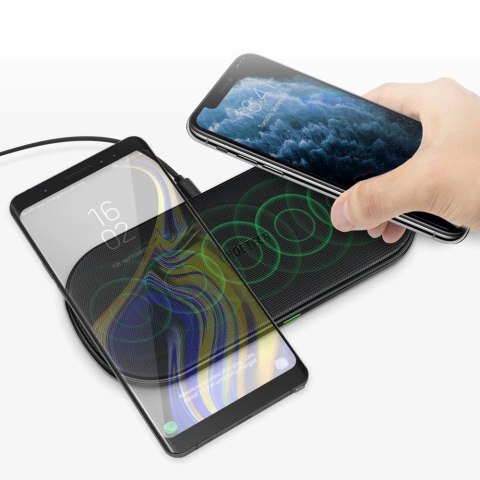 Choetech 2w1 ładowarka bezprzewodowa Qi do telefonu / słuchawek Airpods 2 z 5 cewkami ładującymi + kabel USB Typ C 1m + ładowark