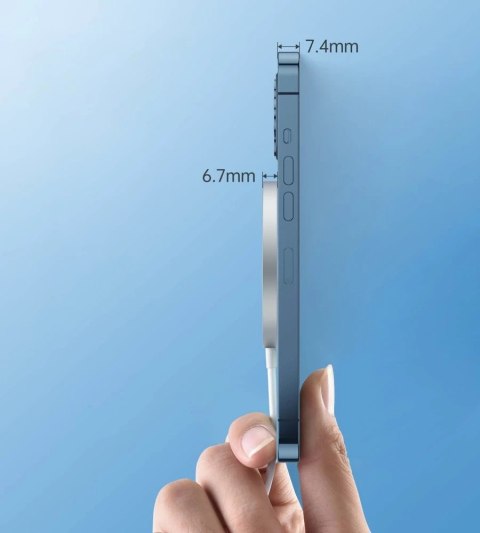 Choetech bezprzewodowa ładowarka MagSafe Qi 15W z aluminiowym stojakiem srebrny + ładowarka sieciowa PD 20W (H047 + Q5004))