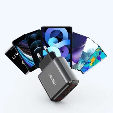 Choetech ładowarka sieciowa 3x USB 3,4A czarny (Q5009-EU)