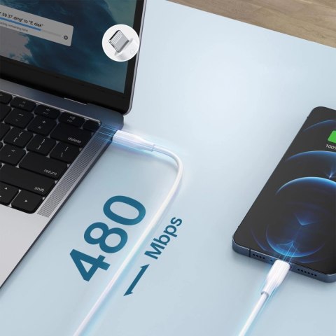 Choetech ładowarka sieciowa USB Typ C 20W Power Delivery 3A + kabel MFI USB Typ C - Lightning 1,2m biały (Q5004-V2-EU-CLWH)