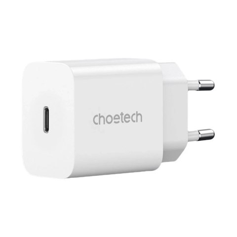 Choetech ładowarka sieciowa USB Typ C 20W Power Delivery + kabel USB Typ C - Lightning 1,2m biały (PD5005)
