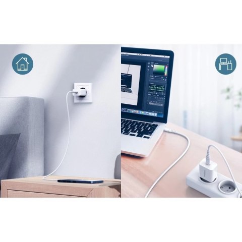 Choetech ładowarka sieciowa zasilacz EU do szybkiego ładowania USB Typ C Power Delivery 20W 3A biały (PD5005-EU)