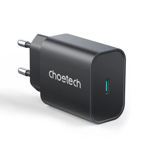 Choetech szybka ładowarka sieciowa USB Typ C 25W PPS PD czarny (PD6003)
