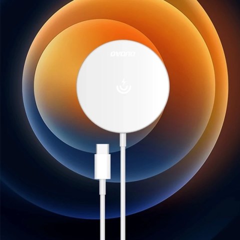 Dudao zestaw magnetyczna ładowarka bezprzewodowa Qi 15 W i ładowarka sieciowa 20 W (kompatybilna z MagSafe) biały (A12XS)