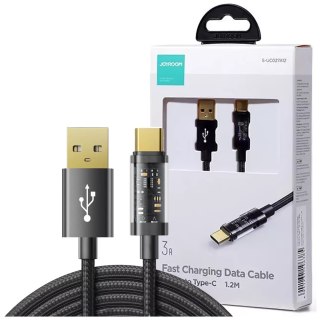 Joyroom kabel USB - USB Typ C do ładowania / transmisji danych 3A 1,2m czarny (S-UC027A12)