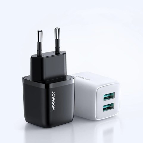 Joyroom ładowarka sieciowa 2x USB 12W 2,4A biały (L-2A121)