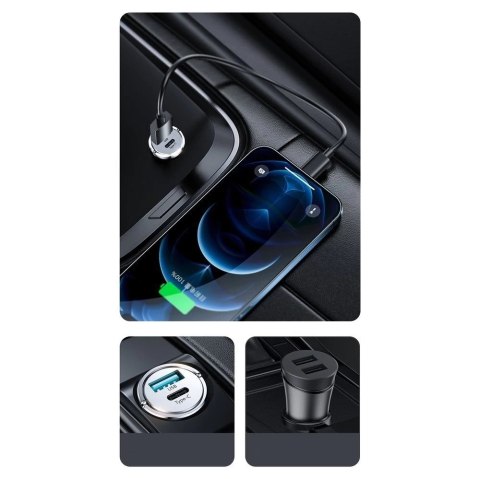 Joyroom szybka ładowarka samochodowa USB Typ C / USB 20 W 5 A Power Delivery Quick Charge 3.0 AFC SCP niebieski (C-A45)