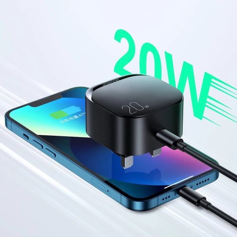 Mała szybka ładowarka USB Typ C PD 20W wtyczka UK biała (L-P210)