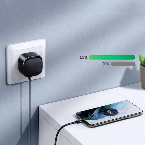 Mała szybka ładowarka USB Typ C PD 20W wtyczka UK biała (L-P307)