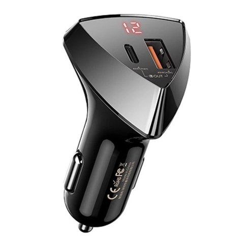 Remax Alien II ładowarka samochodowa USB / USB Typ C 45W Power Delivery Quick Charge czarny (RCC232 black)