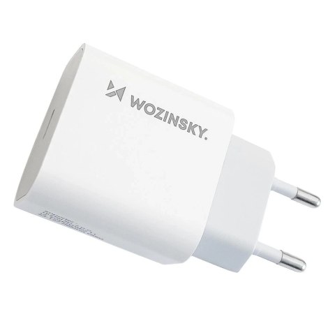 Wozinsky szybka ładowarka sieciowa EU USB Typ C Power Delivery 20W + kabel przewód USB Typ C / Lightning 1m biały