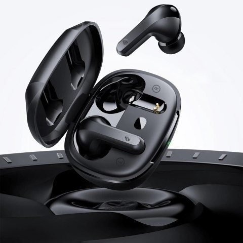 Acefast dokanałowe słuchawki bezprzewodowe TWS Bluetooth 5.2 Hybrid ANC (aktywna redukcja szumów) wodoodporne IPX6 czarny (T2 bl
