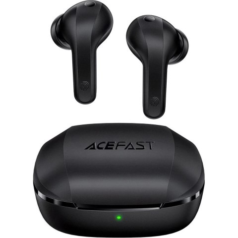 Acefast dokanałowe słuchawki bezprzewodowe TWS Bluetooth 5.2 Hybrid ANC (aktywna redukcja szumów) wodoodporne IPX6 czarny (T2 bl