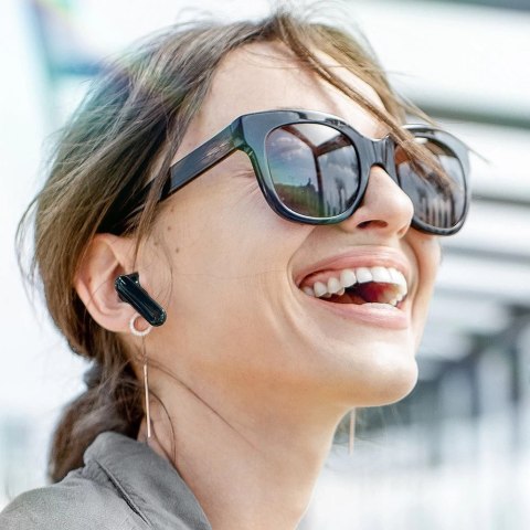 Acefast dokanałowe słuchawki bezprzewodowe TWS Bluetooth 5.2, cVc 8.0, aptX, wodoodporne IPX4 czarny (T3 black)