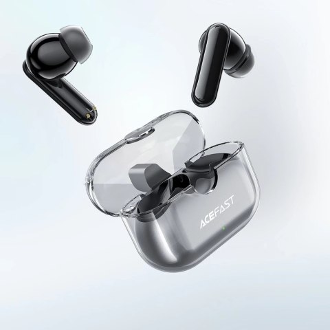 Acefast dokanałowe słuchawki bezprzewodowe TWS Bluetooth 5.2, cVc 8.0, aptX, wodoodporne IPX4 czarny (T3 black)