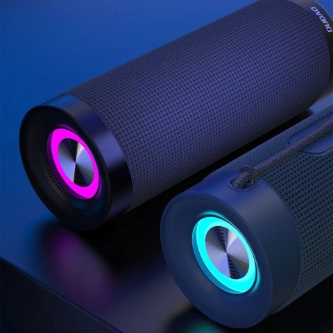 Dudao bezprzewodowy głośnik bluetooth 5.0 światła RGB czarny (Y10Pro)